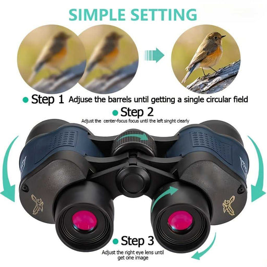Binoculars For Adults High Power,60x60 With Low Light Night