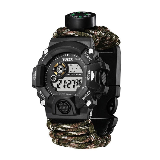 Multifunctional Parachute Cord Waterproof Watch Outdoor Survival Bracelet Sports Strap