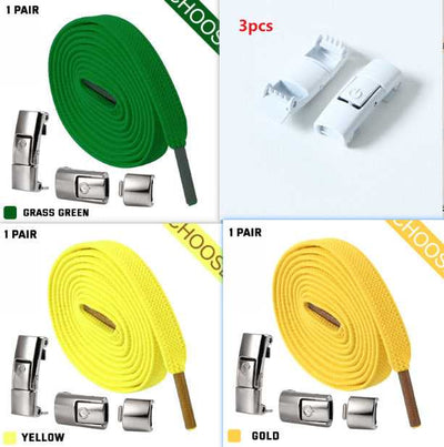 Press Lock Shoelaces Without Ties Elastic Laces Sneaker