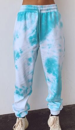 Tie-dye Sports Tie Drawstring Casual Trousers