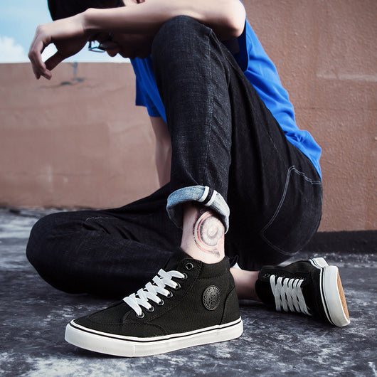 High-top Cloth Shoes Lazy Shoes Lace Up Casual
