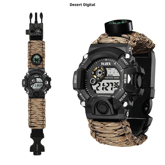 Multifunctional Parachute Cord Waterproof Watch Outdoor Survival Bracelet Sports Strap