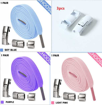 Press Lock Shoelaces Without Ties Elastic Laces Sneaker