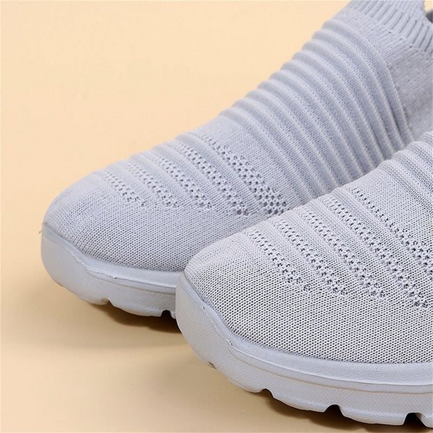 Knit Sock Shoes Women Comfortable Breathable Flats Shoes Walking Running Sneakers