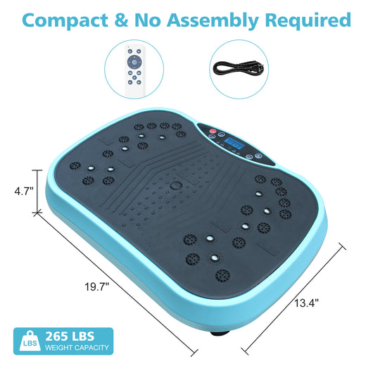Diagram showing three vibration zones on the exercise platform for different intensity training, with speed range 0-120