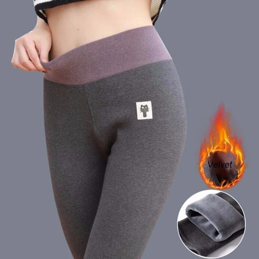Women Cotton Legging Cat Casual Spring Kitten Patchwork High Waist