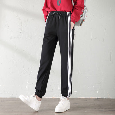 With velvet sport watch in autumn and winter winter female big fat code MM student casual pants