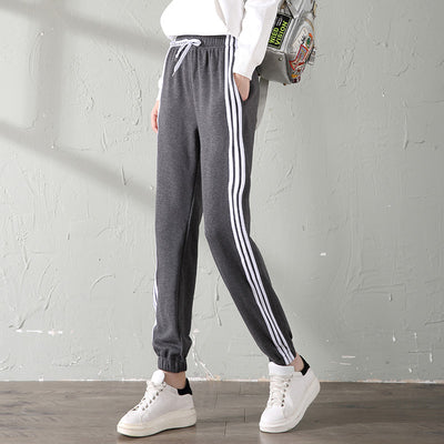 With velvet sport watch in autumn and winter winter female big fat code MM student casual pants