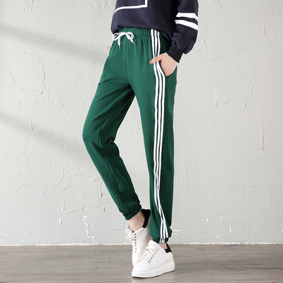 With velvet sport watch in autumn and winter winter female big fat code MM student casual pants