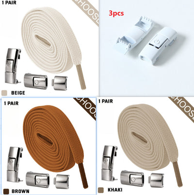 Press Lock Shoelaces Without Ties Elastic Laces Sneaker