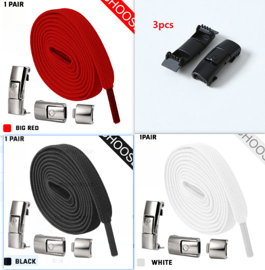 Press Lock Shoelaces Without Ties Elastic Laces Sneaker