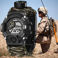 Multifunctional Parachute Cord Waterproof Watch Outdoor Survival Bracelet Sports Strap