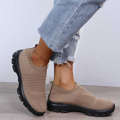 Knit Sock Shoes Women Comfortable Breathable Flats Shoes 