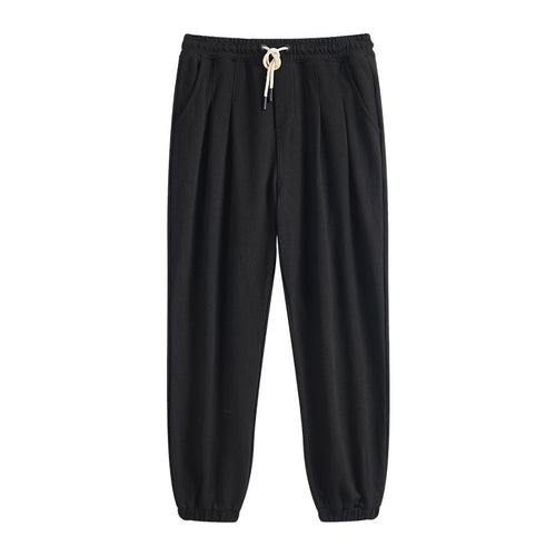 Sports Trousers Drawstring Ankle-tied Wide Leg Sweatpants Men