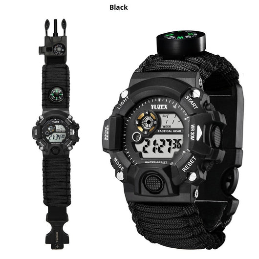 Multifunctional Parachute Cord Waterproof Watch Outdoor Survival Bracelet Sports Strap