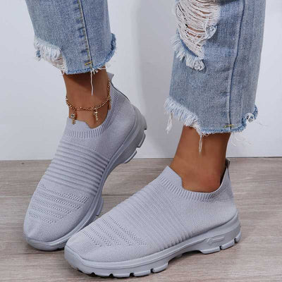 Knit Sock Shoes Women Comfortable Breathable Flats Shoes 