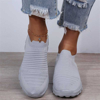 Knit Sock Shoes Women Comfortable Breathable Flats Shoes 