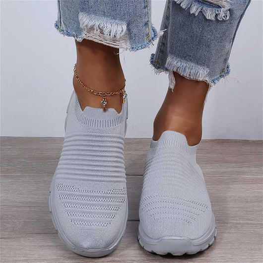 Knit Sock Shoes Women Comfortable Breathable Flats Shoes 