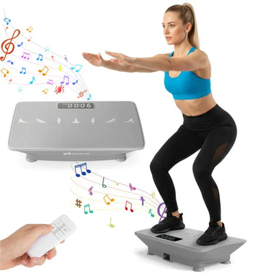 Gray Full Body Vibration Plate Exercise Machine

