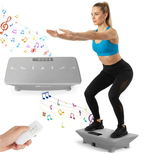 Gray Full Body Vibration Plate Exercise Machine